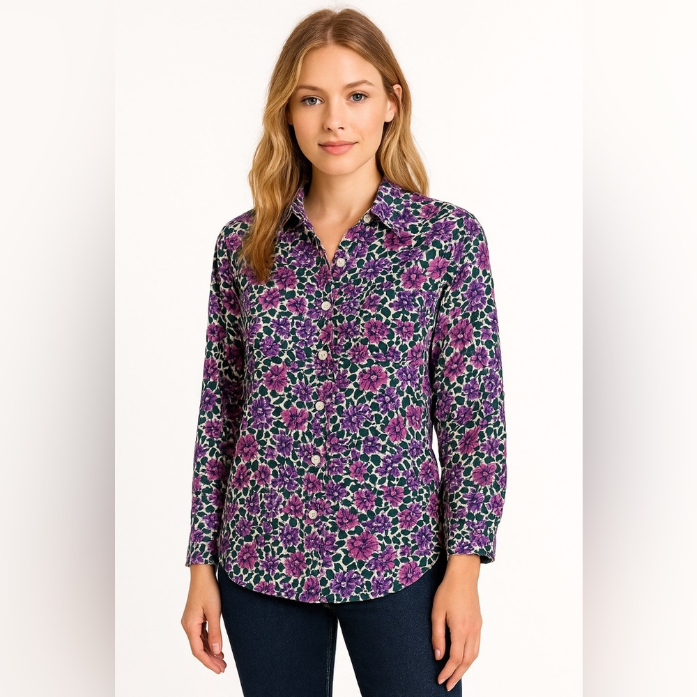 Vintage 90s bright floral shirt
